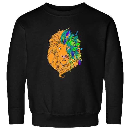 Lion Pet Mane Leo the Lion Love Nature Zodiac Growth Sweatshirts