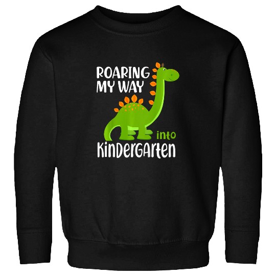 Kids Funny Kindergarten Student Back To School Brontosaurus Sweatshirts