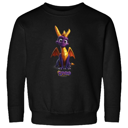 Dragon Pet Spyro Adorable Purple Dragon Retro Video Game Icon Sweatshirts