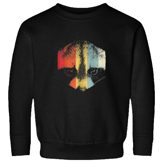 Raccoon Pet Face Garbage Trash Animal Zookeeper Retro Sweatshirts