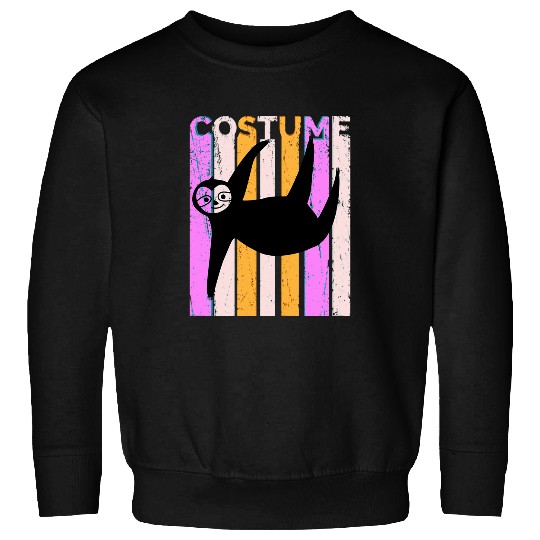 Sloth Pet Retro Sloth Halloween Animal Costumee Kids Womens Pink Cool Sweatshirts