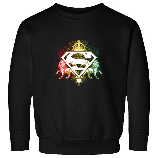 Lion Pet Superman Ornate Lion Shield Sweatshirts