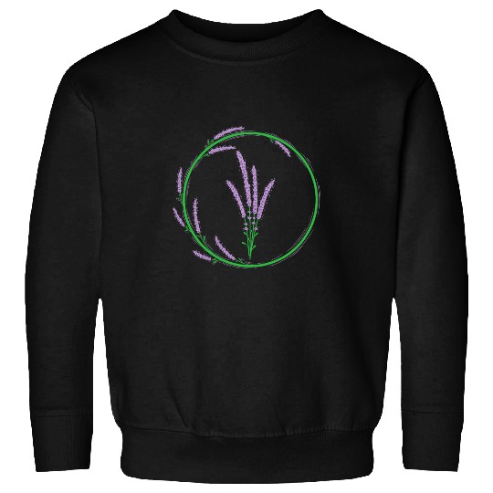 Lavender Circle Plant Garden Fragrance Sweatshirts