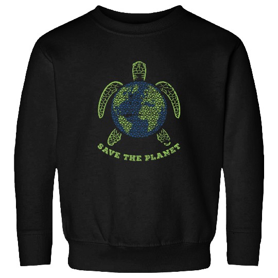 Turtle Pet Earth Day Save The Planet Turtle Ocean Recycle Environment Sweatshirts