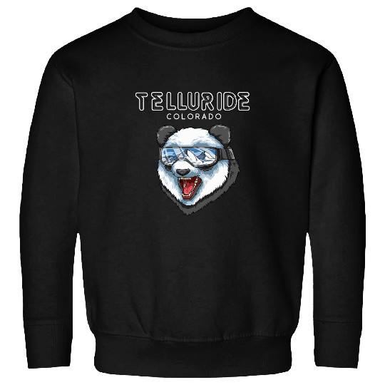 Panda Pet Telluride Colorado USA Panda Skis Gift 1 Sweatshirts
