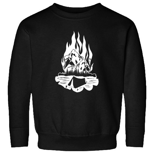 Hiking Campfire Fireplace Fires Bowl Bonfire Camping Sweatshirts
