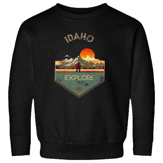 Idaho Retro vintages Hiking Apparel Idaho Souvenir Sweatshirts