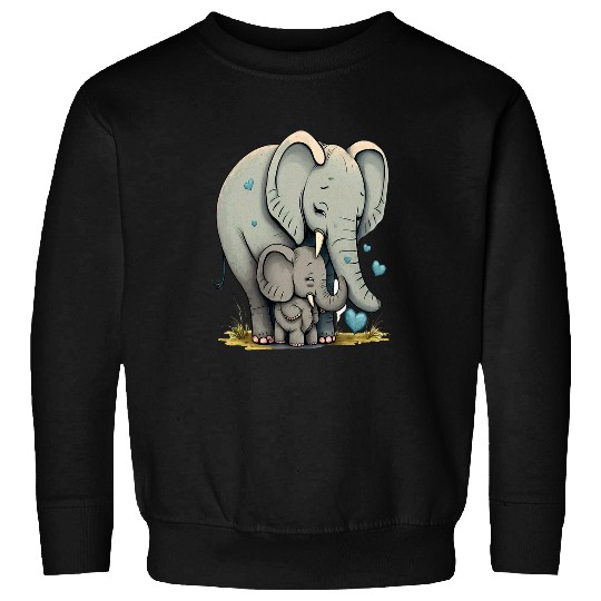 Elephant Pet Zookeeper Elephant Mom Hugging A Child Elephant Sweatshirts