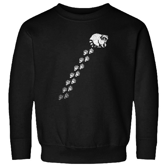 Discover Raccoon Pet Footprint Trash Panda Wildlife Animal Lover Racoon 3 Sweatshirts