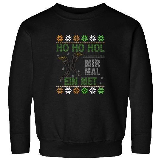 Discover Funny Ho Ho Hol Mir Mal Ein MET Ugly Viking Sweater Sweatshirts