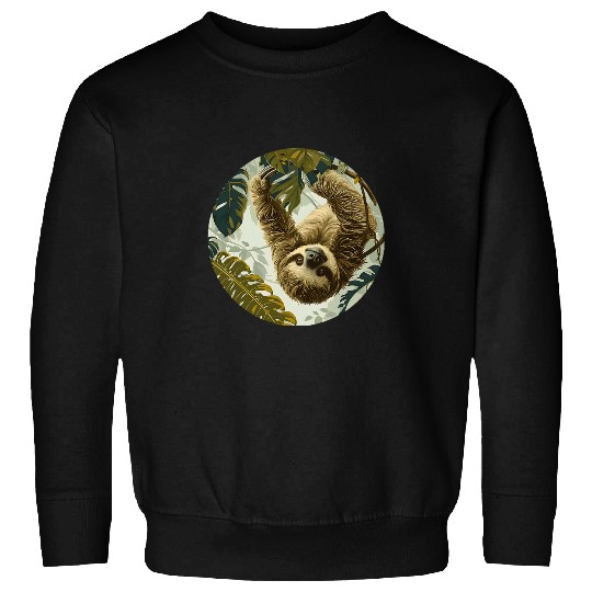 Sloth Pet Slow Sleepy Shaggy Claws Joyful Sloth Design for Men and Sweatshirts