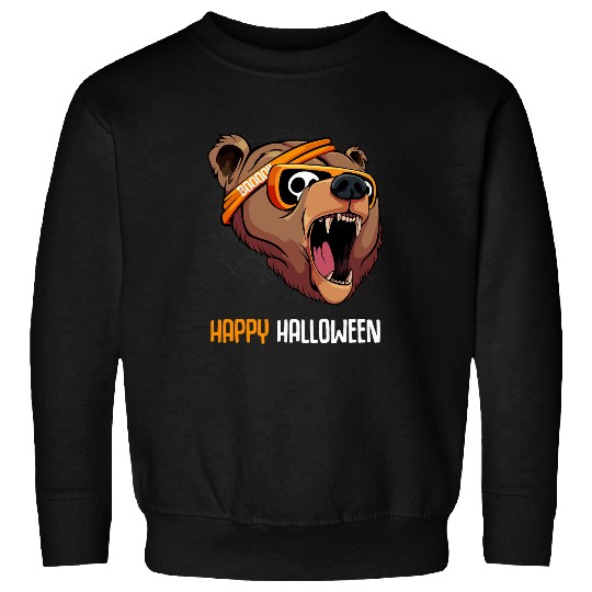 Bear Pet Grizzly Bear In Sunglasses Lazy Halloween Costume Animal Sweatshirts