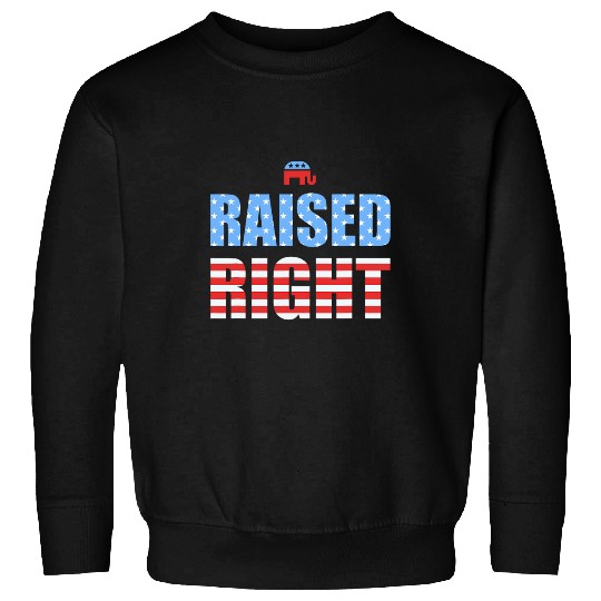 Elephant Pet Raised Right Republican Elephant Funny Conservative Vote Sweatshirts