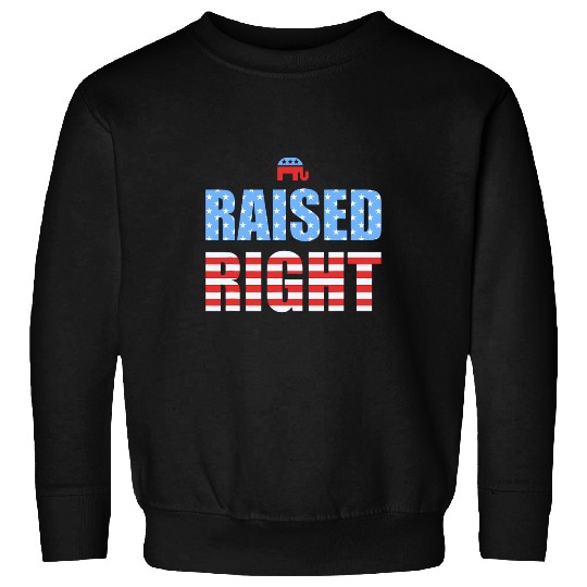 Elephant Pet Raised Right Republican Elephant Funny Conservative Vote Sweatshirts