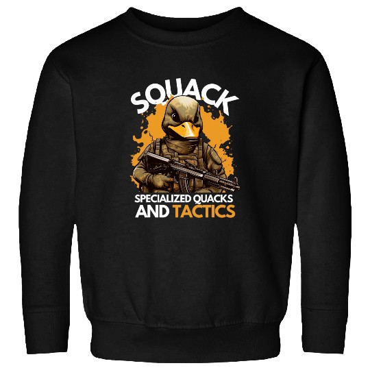 Duck Pet Squack Specialized Quacks and Tactics Funny Duck SWAT Cop 1 Sweatshirts