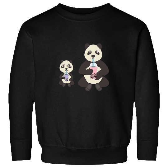 Panda Pet Cute boba tea panda Sweatshirts