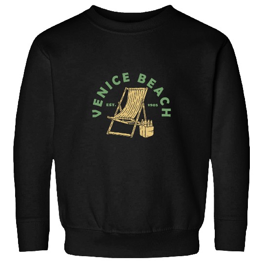 Beer Fun Venice Beach Los Angeles Funny Beach Beer Vacation Sweatshirts