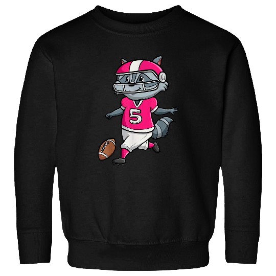 Discover Raccoon Pet Football Player Raccoon Lover wild Animal Trash Panda 2 Sweatshirts