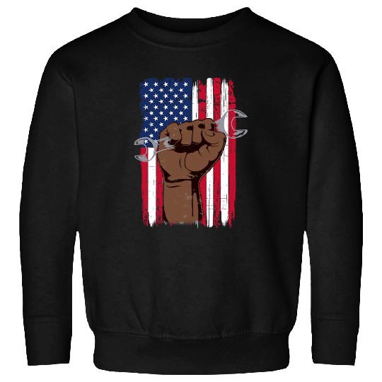 Proud Skilled black african american worker labor day Sweatshirts
