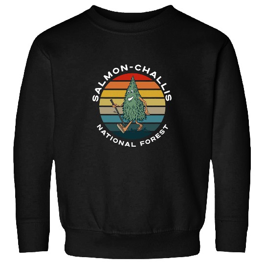 Hiking Tree SalmonChallis National Forest Idaho Camping Sweatshirts