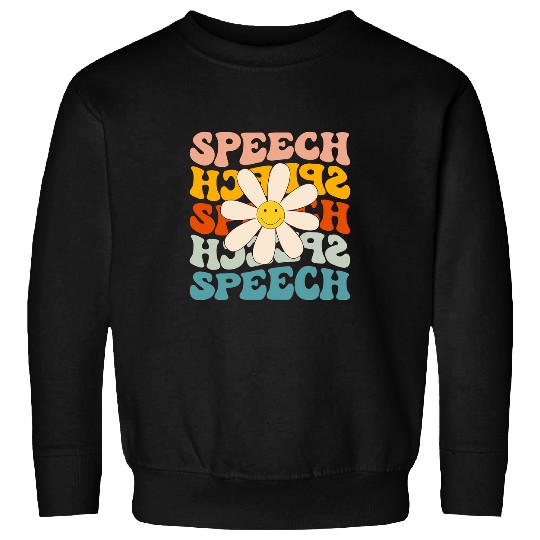 Speech Language Pathologist Groovy Speech Therapist Sweatshirts