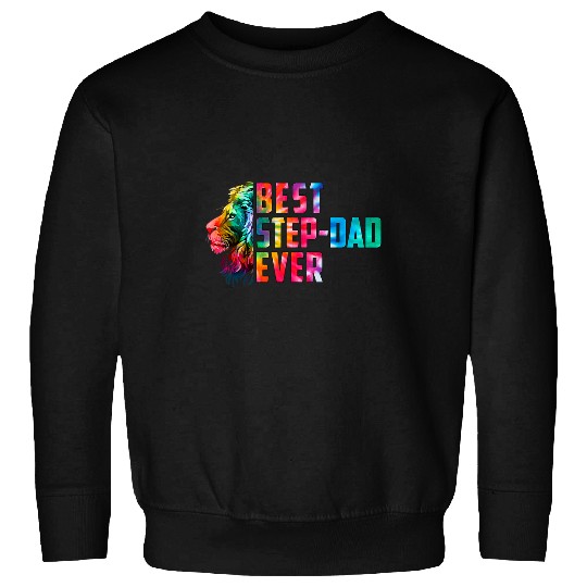 Lion Pet Tie Dye Lion King bests Step Dad Ever Fathers Day Sweatshirts