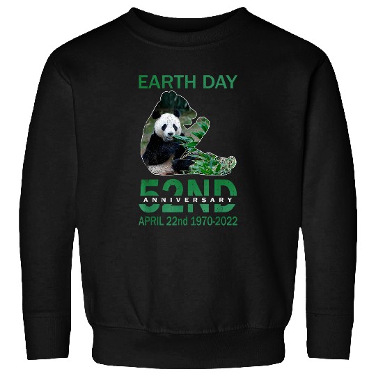 Panda Pet Cute Earth Day 52nd Anniversary April Panda Environment Sweatshirts
