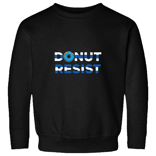 Mens Donut Resist Police Donut Pun Saying Funny Police Officer Sweatshirts