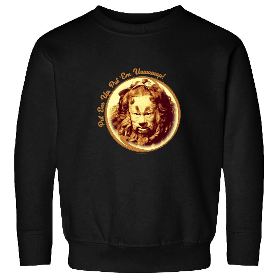 Lion Pet The Wizard of Oz Cowardly Lion Put Em Up Portrait Sweatshirts