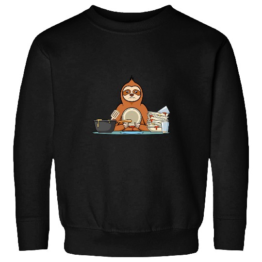 Discover Sloth Pet Making Household Rodent Washing Dishes Sweatshirts