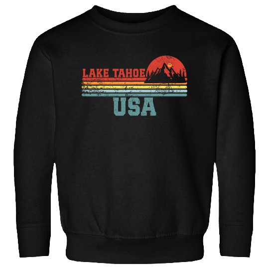 Funny Camping s for Men Lake Tahoe USA Camper Sweatshirts
