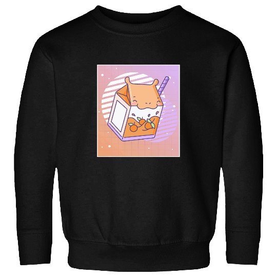 Hippo Pet Peach Milk Cute Kawaii Aesthetic Sweatshirts