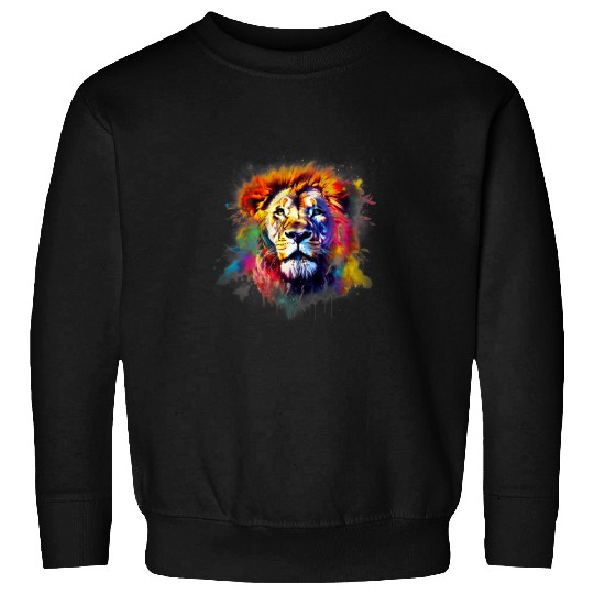 Lion Pet Colorful Wilderness Lion Leo day Jamaican Rasta Multicolor Sweatshirts