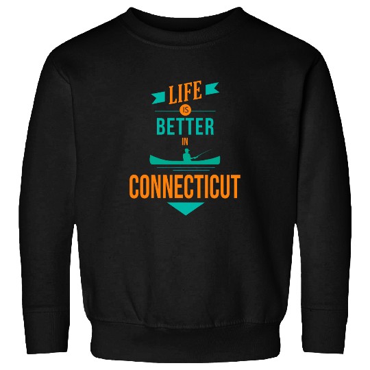 Connecticut Fishing Lake Connecticut Life Fishing Lover Sweatshirts