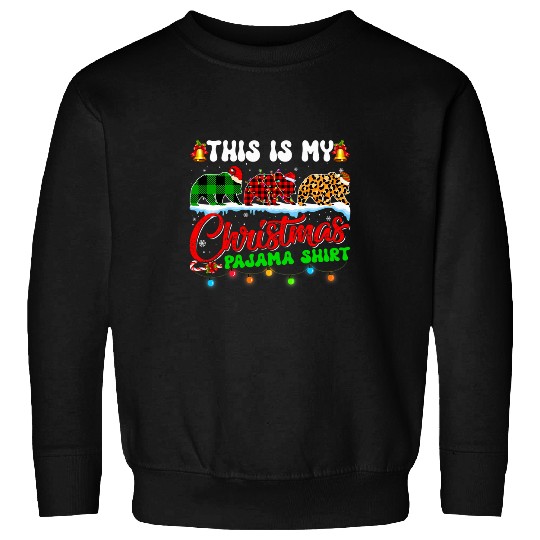 Discover Panda Pet This Is My Christmas Pajama xmass Santa Hat Sweatshirts