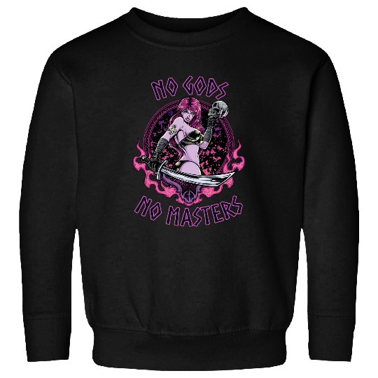 No Gods No Masters Viking Barbarian Warrior Woman Sweatshirts