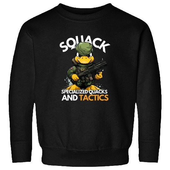 Duck Pet Squack Specialized Quacks and Tactics Funny Duck SWAT Cop Sweatshirts
