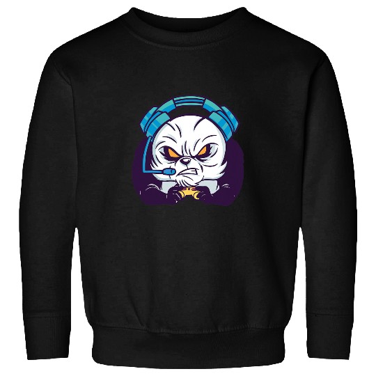 Panda Pet Cute Gaming Panda Video Game Computer Video Game Sweatshirts