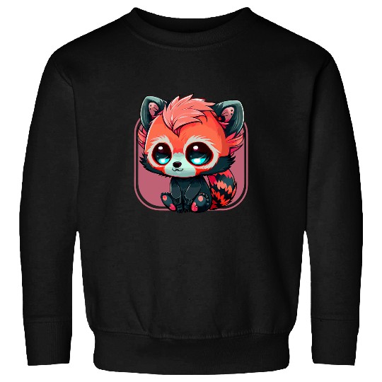Panda Pet Cute Pastel Goth Red Panda Kawaii Anime Gothic Animals Sweatshirts