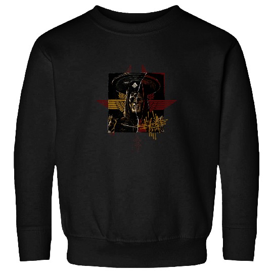 Rebel Moon Distressed Imperium Priest Ripped Graffiti Logo Sweatshirts