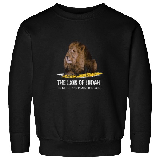 Lion Pet Religious Jesus Yeshua The Lion Of Judah Easter Sweatshirts
