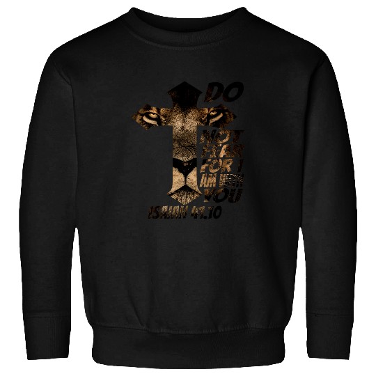 Lion Pet Religious Bible Verse Sayings Lion Fear Scripture 6 Sweatshirts