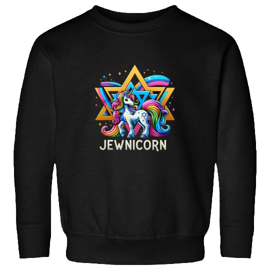 Jewnicorn Israel Unicorns Magen David Funny Jewish Sweatshirts