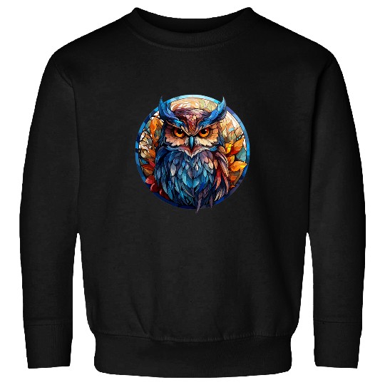 Owl Pet Aesthetic Stained Glass Owl 2 Sweatshirts