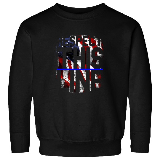 Police Job Cop Law Enforcement Officer Thin Blue Line Theme Sweatshirts