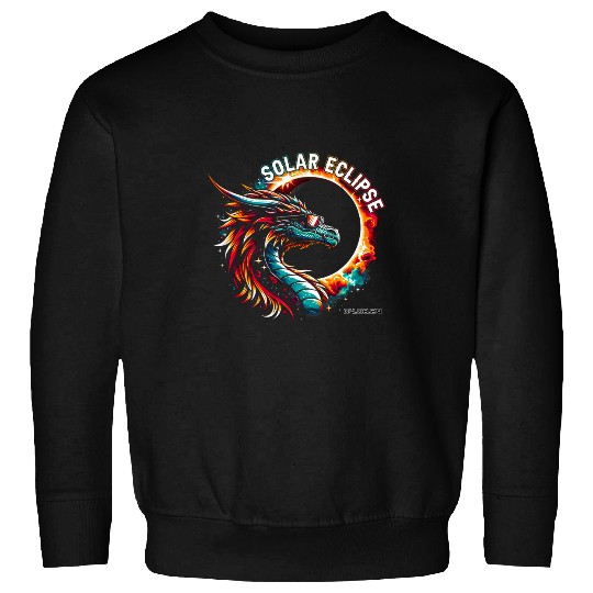 Dragon Pet Total Solar Eclipse In The Year Lover Color Art Sweatshirts