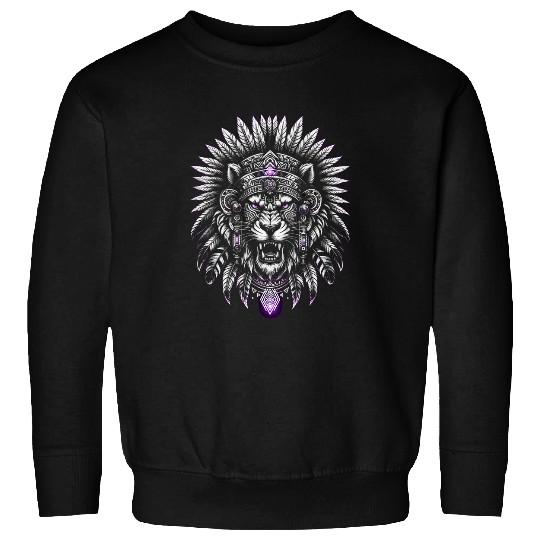Lion Pet Aztec jaguarss Warrior Aztec Culture Mayan Indigenous 8 Sweatshirts
