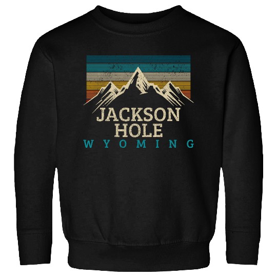 Jackson Hole Wyoming vintages Mountains Nature Hiking Sweatshirts