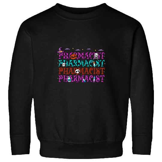 Discover Pharmacist Halloween Repeat Spooky Pharmacy Technician Sweatshirts