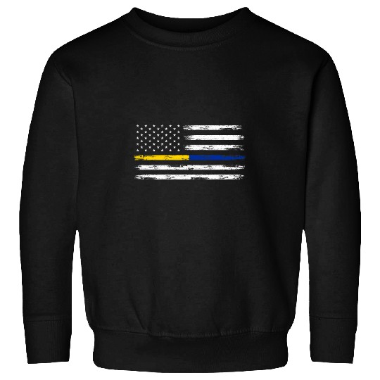 Gold Blue Line 911 Police Dispatcher First Responder 6 Sweatshirts